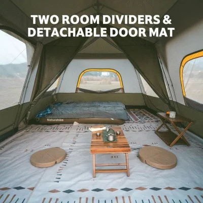 Naturehike Cape Automatic 6 Person Camping Tent - Light Brownish Gray